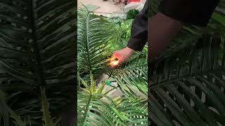 High-Quality Fire-Resistant Artificial Leaves Test 🔥 | Safe & Elegant Decor for Hotels & Restaurants