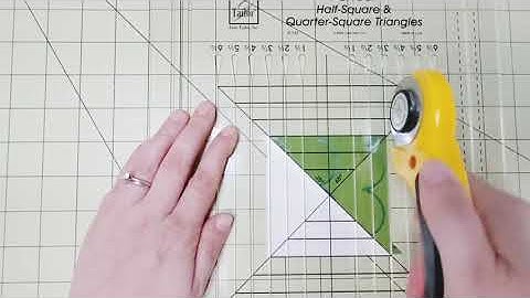 Beginning Quilting: How to Trim Half Square Triangles with the June Tailor Perfect HST Ruler