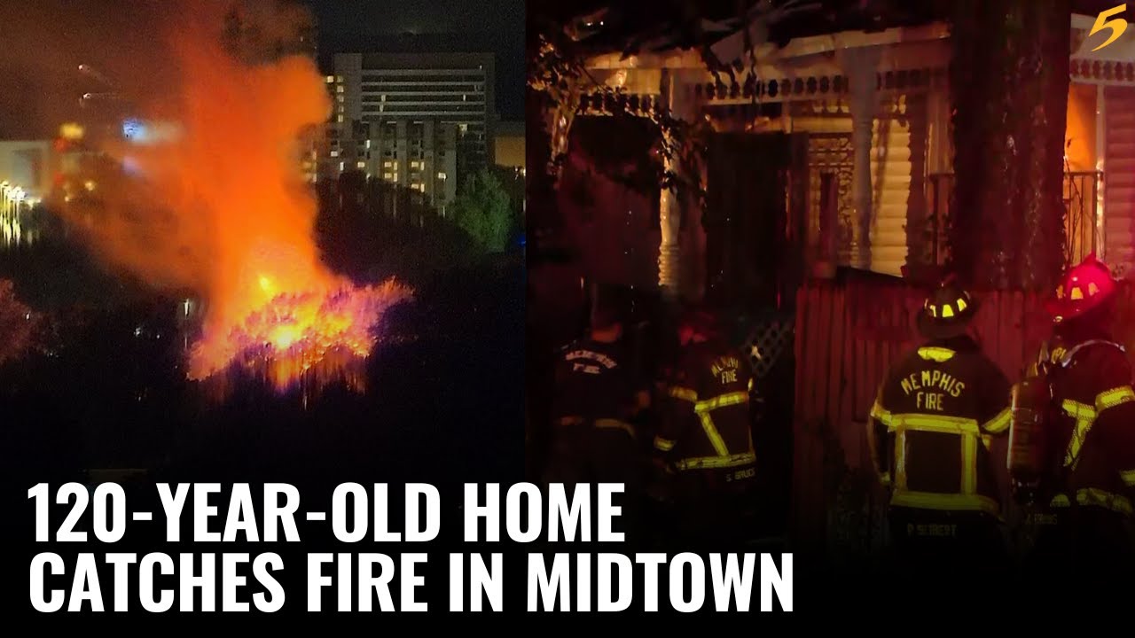 Massive fire erupts at historic Midtown house - YouTube