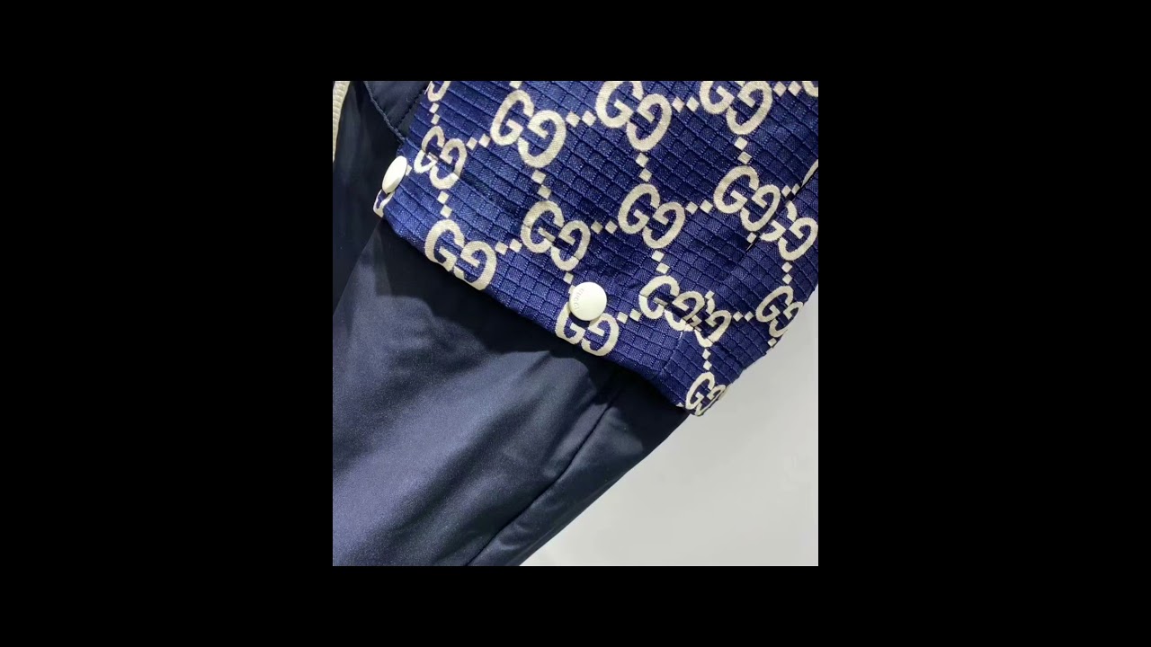 Gucci Men's GG Ripstop Fabric Zip Jacket