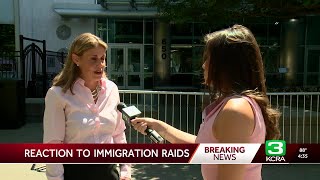 Sacramento Assemblymember Maggy Krell reacts to Sacramento Home Deport raid