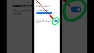 How To On/Off auto brightness settings in Redmi #shorts