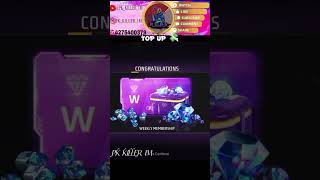 PK KILLER 1M 😎 TOP UP 💸 #tamil #freefire #trending #gaming #shortsfeed #shorts #topup #pk #killerff📌