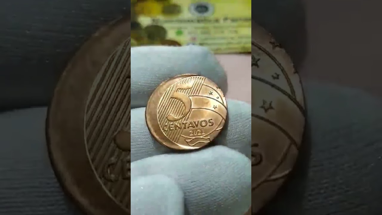 MOEDA BRASIL 5 CENTAVOS 2021 CUNHO DESCENTRALIZADO