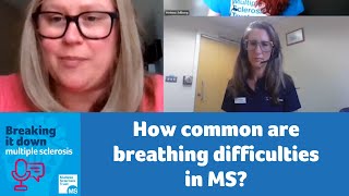 How common are breathing difficulties in MS