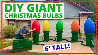 DIY GIANT 6ft Christmas light bulb decorations