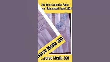 2nd year computer science paper Faisalabad board group 1| #12th #computer #today #group1 #solved