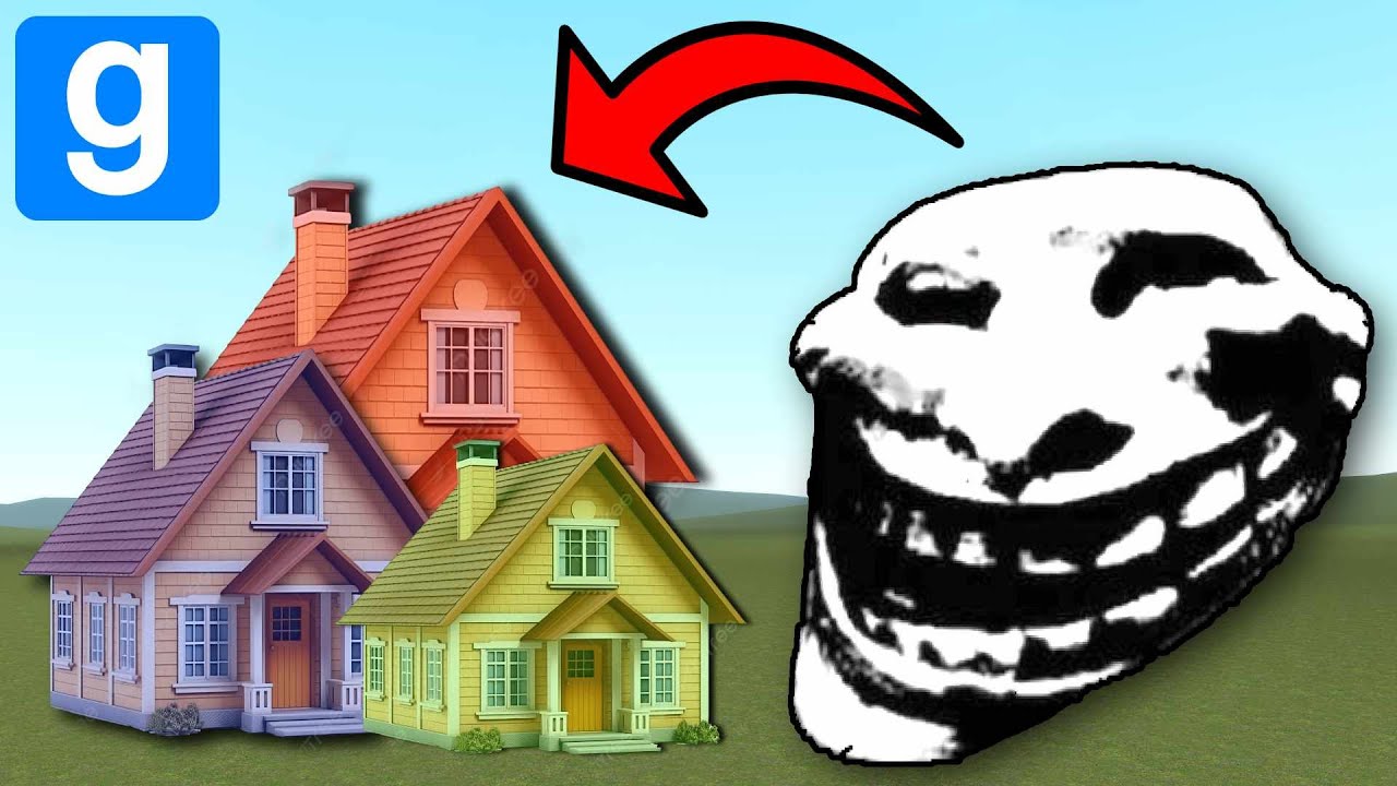 GIGANTIC TROLL VS HOUSES! - Garry's mod Sandbox