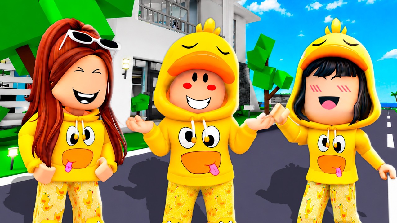 24 HORAS SIENDO TRILLIZOS con mi FAMILIA en Brookhaven Roblox!!