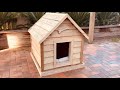 Build a large dog house  diy woodworking 