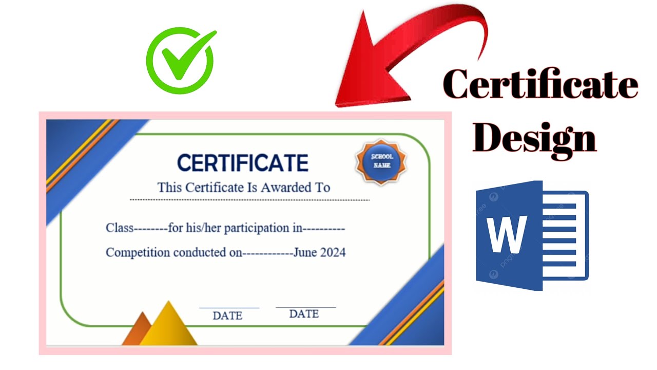 How To Make a Certificate Design in Microsoft Word Certificate design ...