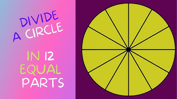How to split a circle in 12 equal parts real easy step by step| Easy Geometry Tutorial