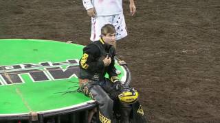 Jess Lockwood rides Rebel Yell for 87.25 points (PRB)