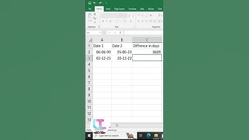 #shorts | Difference in two Dates in excel 2023 || #excel_shorts || #excel_tricks