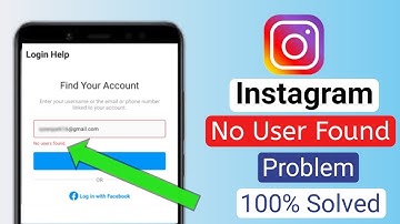 Instagram no user found | How to solve no user found problem on Instagram | No user found problem