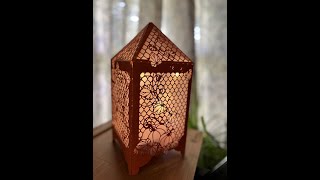 Pumpkin Paper Lantern - Tall 11 inches - DIY assembly Cricut Cut Files