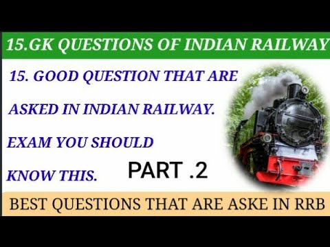 gk questions on indian railways