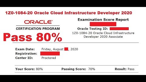 1Z0 1084 20 Oracle Cloud Infrastructure Developer 2020 Associate