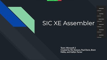 SIC XE Presentation