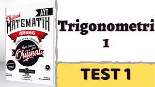 2021 Orijinal Yayını Ayt Matematik Soru Bankası Çözümleri - Trigonometri 1-Test1