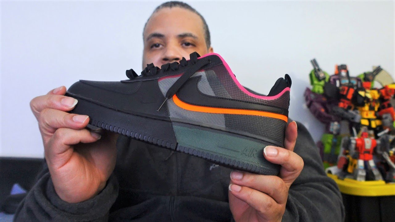 2022 NIKE AIR FORCE 1 REACT Black -- Is This an UGLY Shoe??? [4K] 