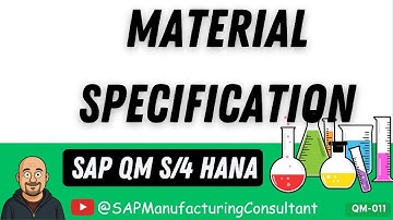 Quality Planning: Material Specification | SAP QM | Master Data