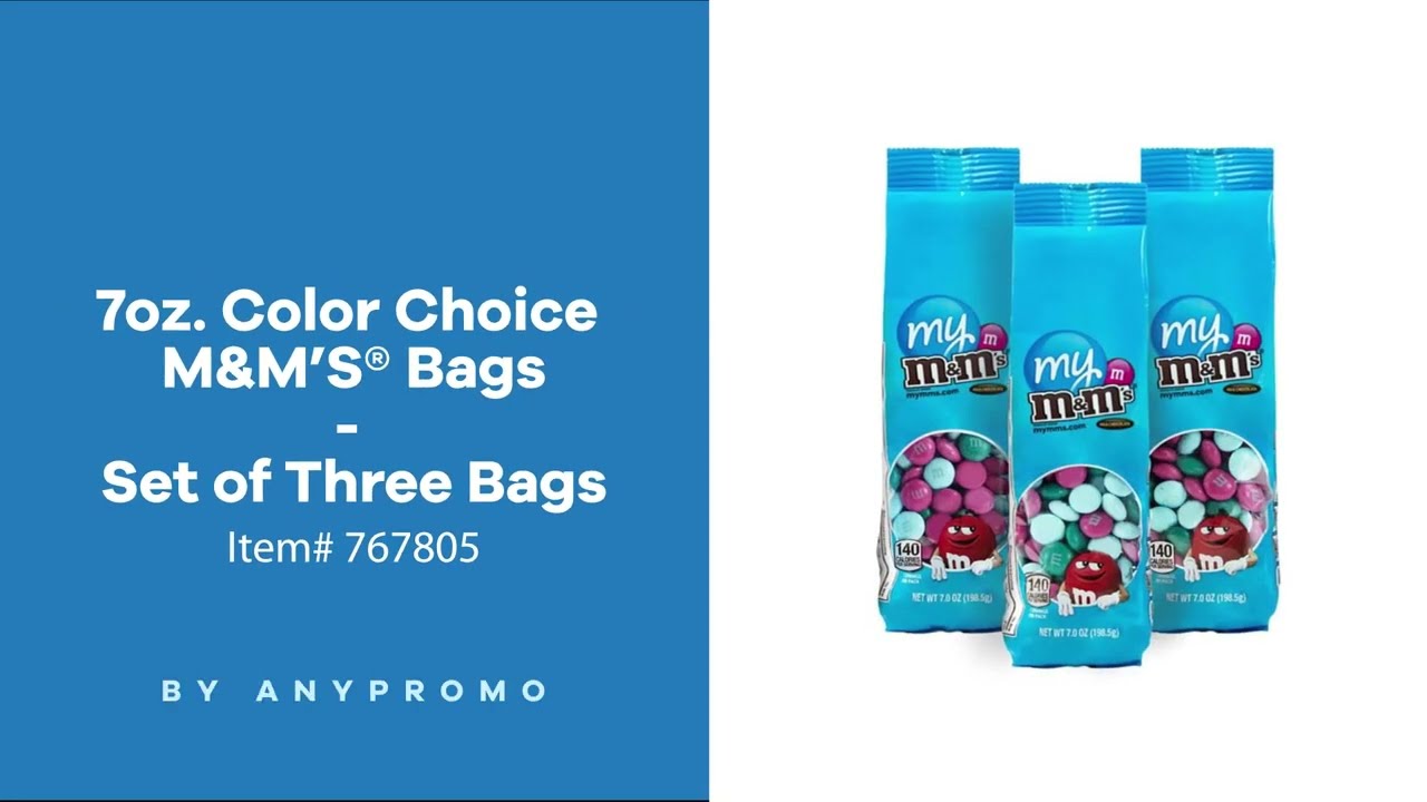 7oz. Color Choice M&M'S® Bags- Set of Three Bags