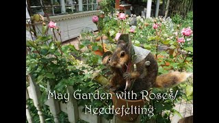 May Garden updates with Roses/ Needlefelted birds and beasts
