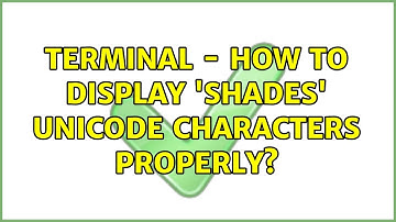 Ubuntu: Terminal - how to display 