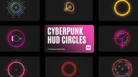 Corporate AE Templates: Cyberpunk HUD Circles