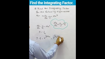 find the integrating factor 🔥#cbse12thclass #integratingfactor #trending #12thclassmaths #shorts