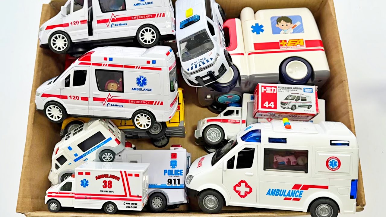 必見！レスキューカー、救急車、警察車両が勢ぞろい | Full Box of Rescue Cars Ambulance and Police You Must See