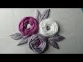 3d rose flower embroidery  sulam bunga mawar 3d mudah untuk pemula