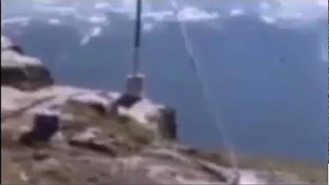 CLOSE-UP on base Jump in Norway, Richard Henriksen...