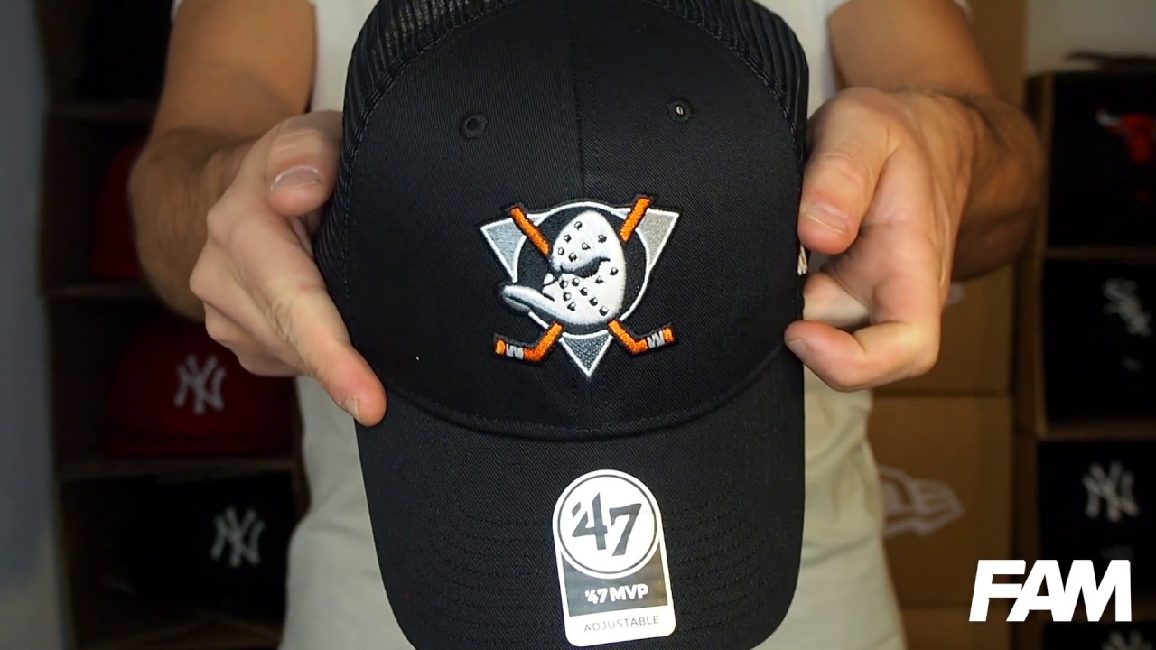 Casquette 47 Branson MVP Anaheim Ducks – Noire, Visière Incurvée, Mesh, Taille Unique Ajustable