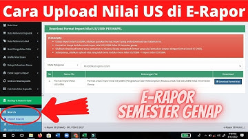 CARA UPLOAD NILAI US KE E-RAPOR