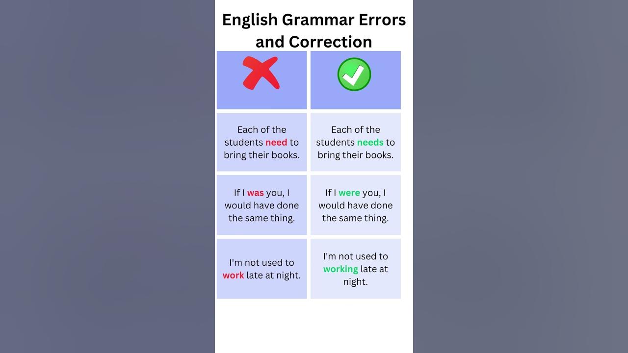 Grammar errors. Grammar errors