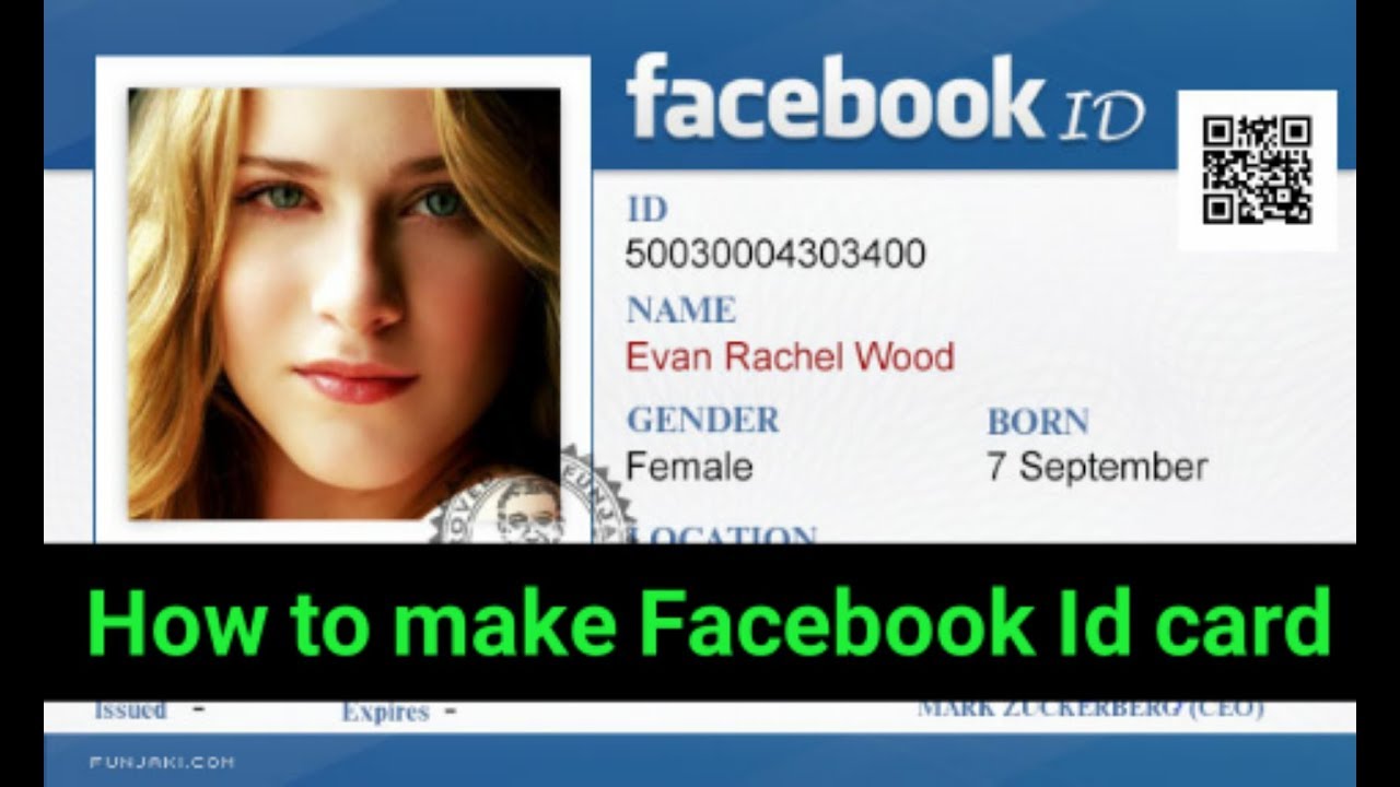 How to make Facebook Id card YouTube