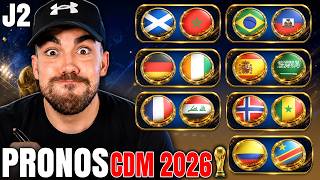 🔥 MES PRONOS POUR LA JOURNÉE 2 DE LA COUPE DU MONDE 2026 !