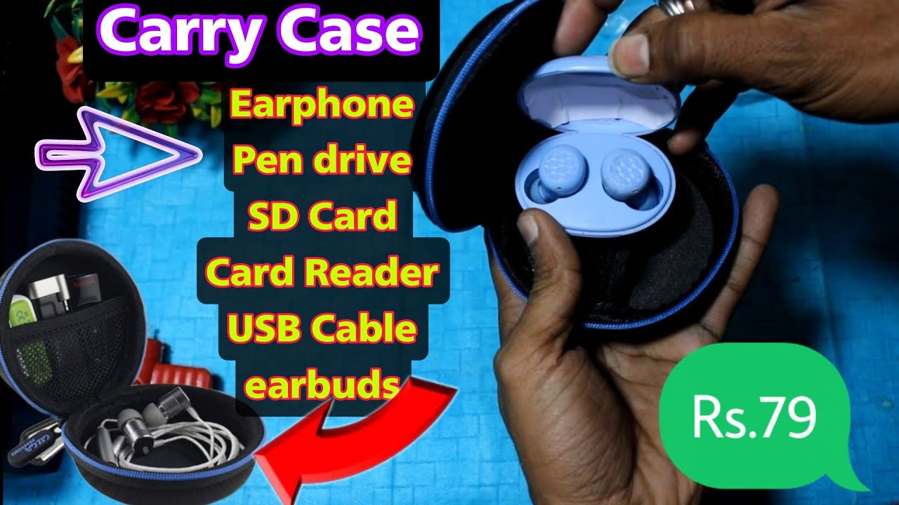Earphone Case Box /Small gadget carry Case / Pen Drive cover case 