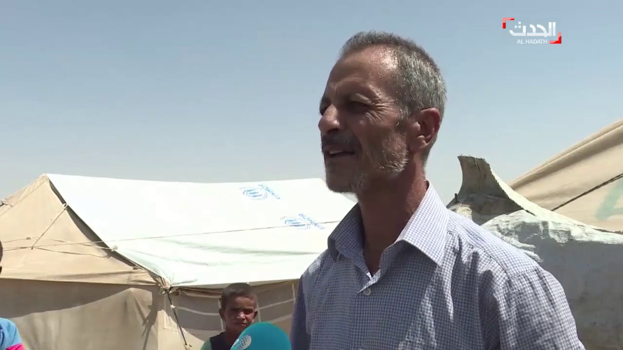 نازحو #الموصل يجابهون الحر في مخيمات شحيحة المياء والكهرباء