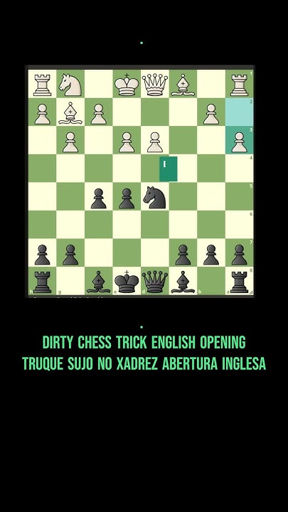 ⚡​🛟 Dirty Chess Trick in English Opening Truque Sujo na Abertura Inglesa  #chess #xadrez #catur 