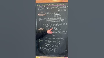finding tangent - normal - binormal vectors