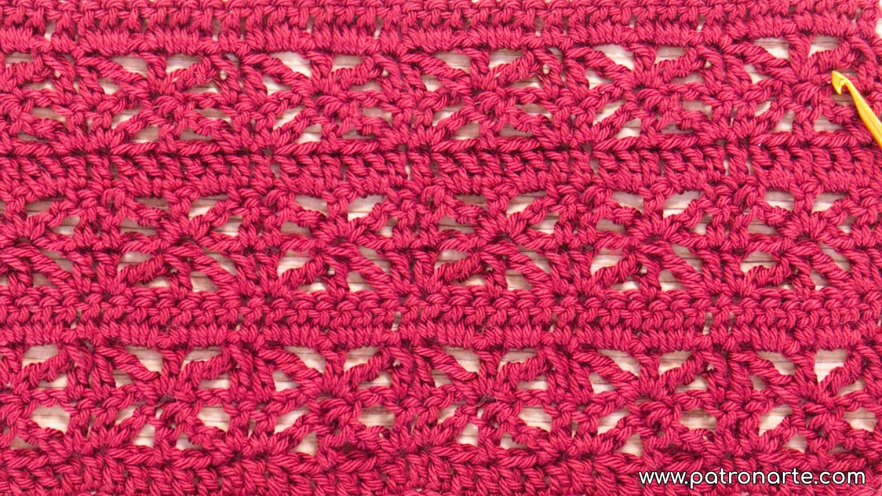 Cómo Tejer Punto Calado de Crochet ¡Parecen Mini Granny Square, Pero Sin Coser!