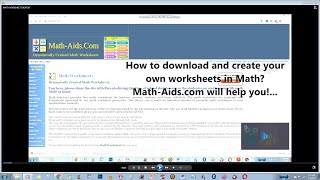 MATH WORKSHEET CREATOR