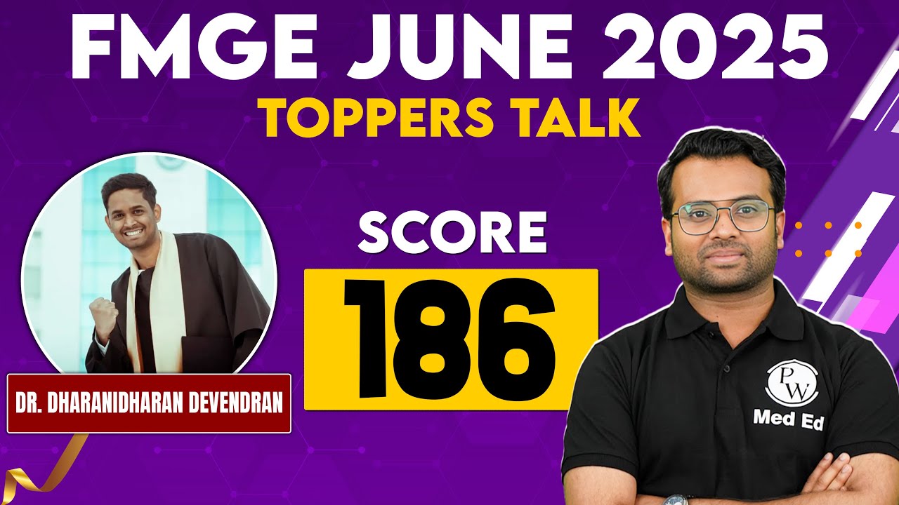 FMGE Result 2025 July | FMGE Topper Dr. Dharanidharan Devendran | Score 186 |Interview by Dr. Jazeer