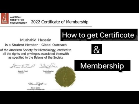 American Society for Microbiology Membership and Certificate Step By Step | ASM Membership