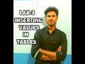 Lab-3 Inserting single and multiple values in MySql server