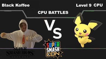 Black Koffee(Donkey Kong) vs Level 9 CPU(Pichu) - Super Smash Bros Ultimate