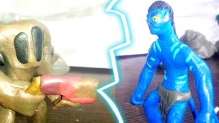 Аватар vs Робота пластилиновая анимация/Avatar vs Robot Plasticine animation